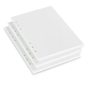 🥇 B1 A5 Loose Leaf Refill Paper, 135 Sheets Plain White Planner Refills